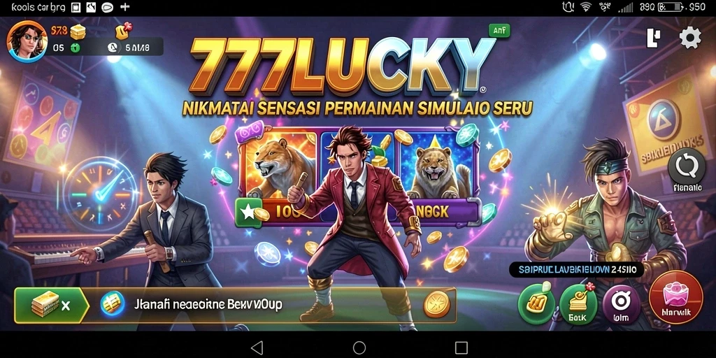Tampilan mencolok dari gameplay 777LUCKY yang memukau.