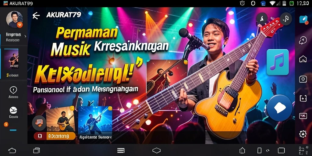 Tampilan gameplay AKURAT79 yang menarik dengan berbagai alat musik.