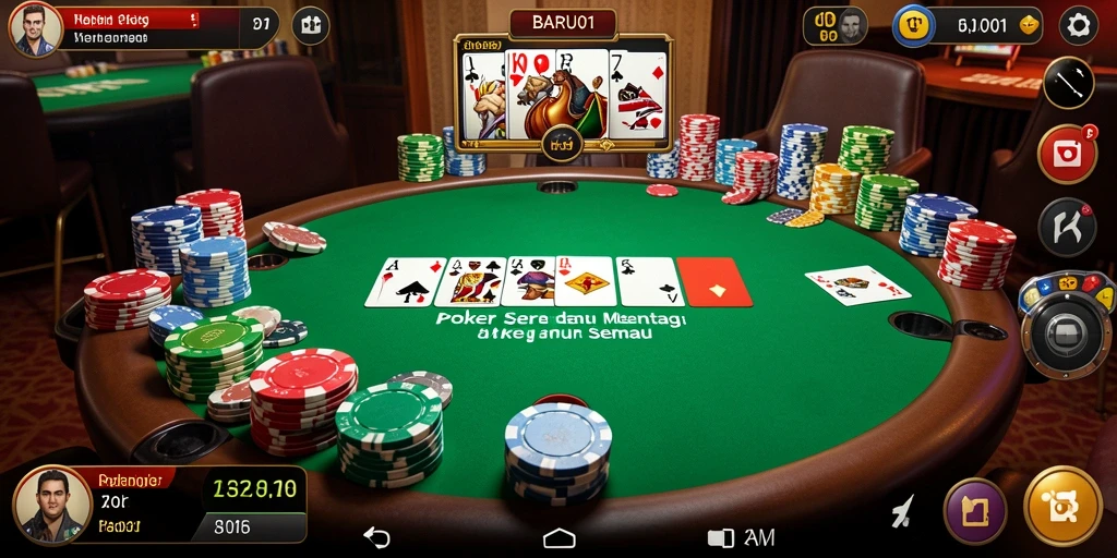 Tampilan gameplay seru dalam permainan poker BARU01.