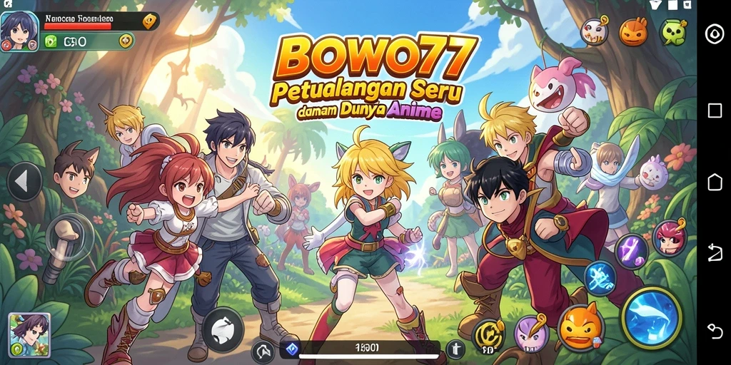 Screenshot utama BOWO77 menampilkan grafis memukau dan petualangan seru.