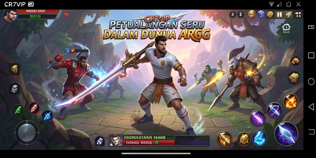 Menggambarkan momen seru dalam gameplay ARPG di CR7VIP.
