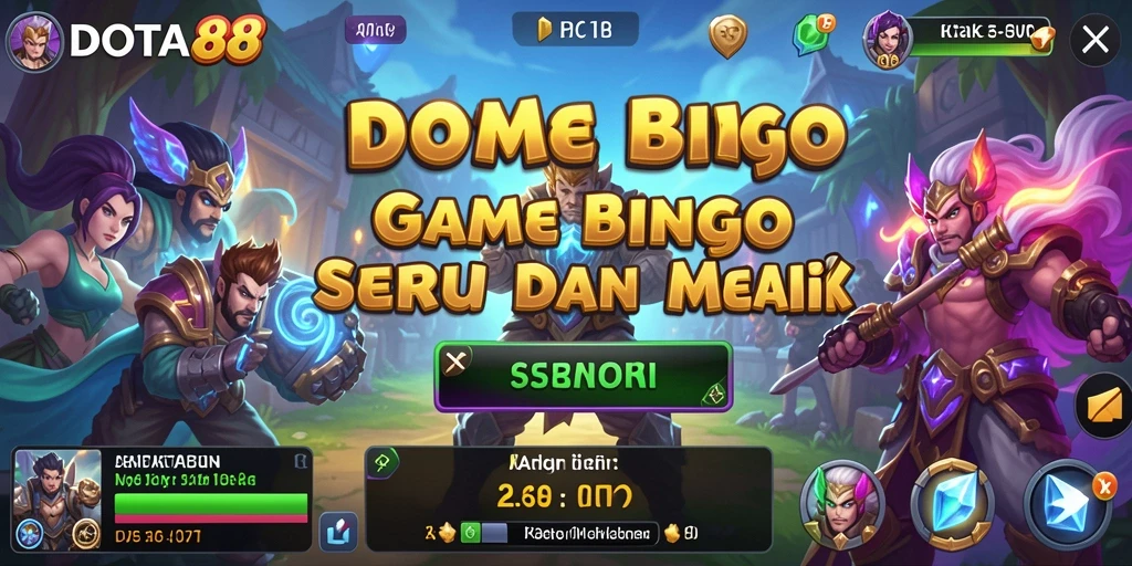 Tampilan gameplay seru DOTA88 dengan fitur Bingo yang menarik.