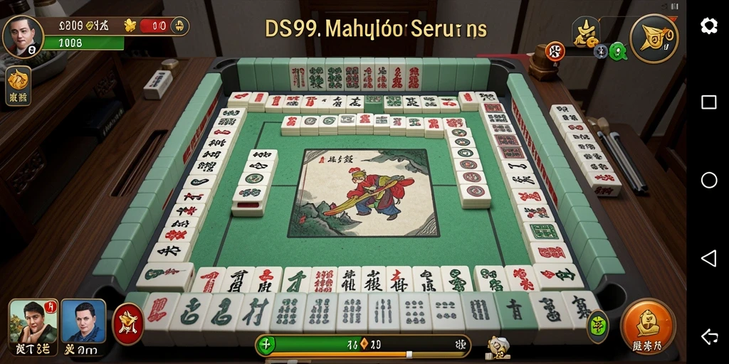 Screenshot gameplay DS99 menampilkan pengalaman seru permainan Mahjong.