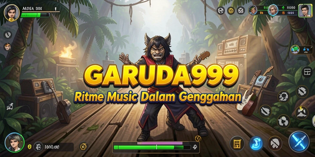 Tampilan gameplay interaktif GARUDA999 dengan lagu-lagu seru.