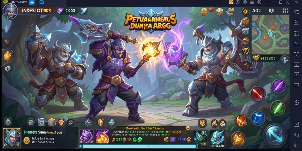 Screenshot gameplay seru dari INDESLOT303 yang menunjukkan pertarungan epik.