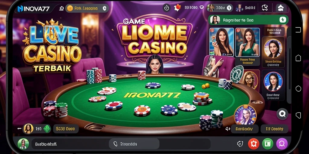 Gameplay Live Casino yang mendebarkan dengan dealer langsung dan interaksi nyata.