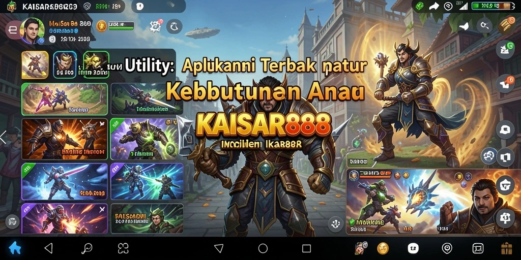 Tampilan utama KAISAR888 yang menampilkan berbagai fitur Utility.