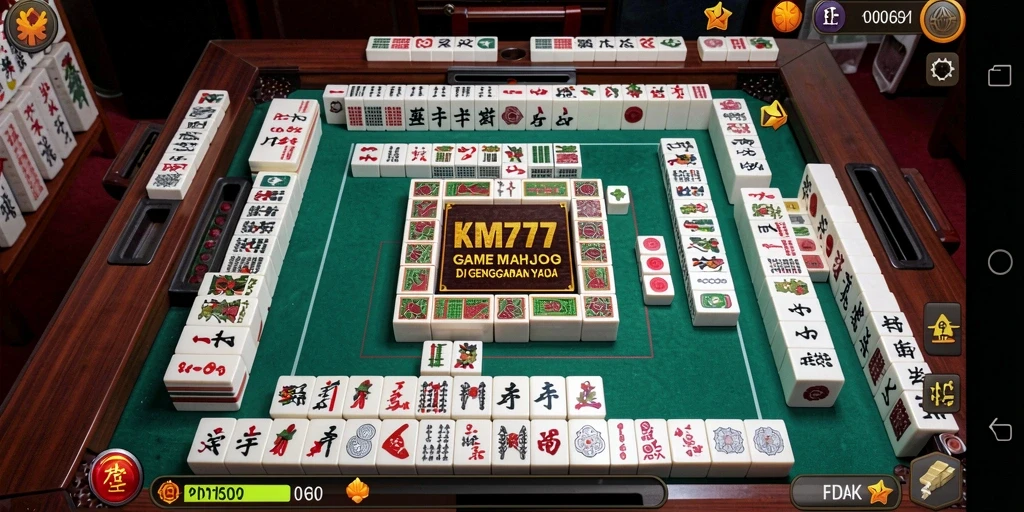 Tampilan gameplay Mahjong yang seru dan menantang di KM777.