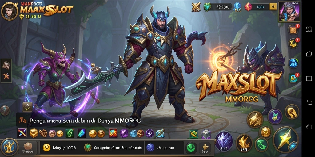 Gameplay seru MAXSLOT dengan aksi MMORPG yang mendebarkan.
