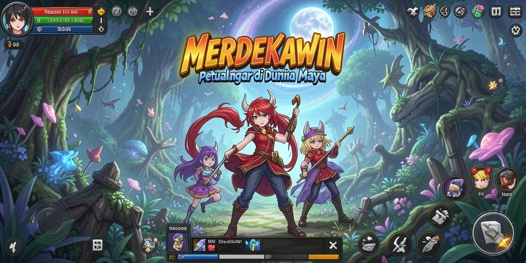 Tampilan gameplay yang menakjubkan dari MERDEKAWIN.