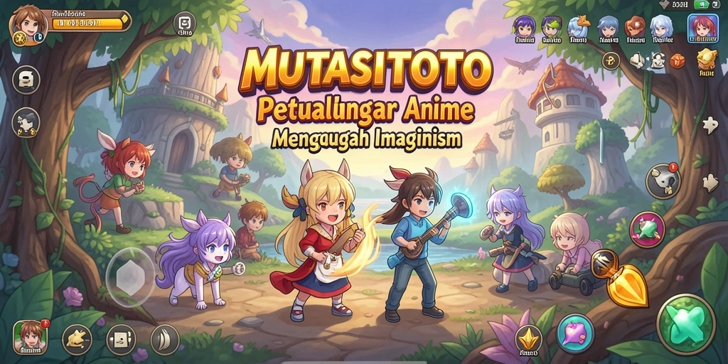 Tampilan gameplay MUTASITOTO yang memukau dengan karakter Anime.