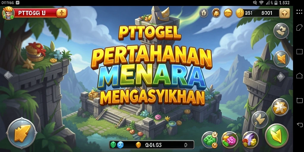 Gameplay PTTOGEL menampilkan pertahanan menara yang seru dan menantang.