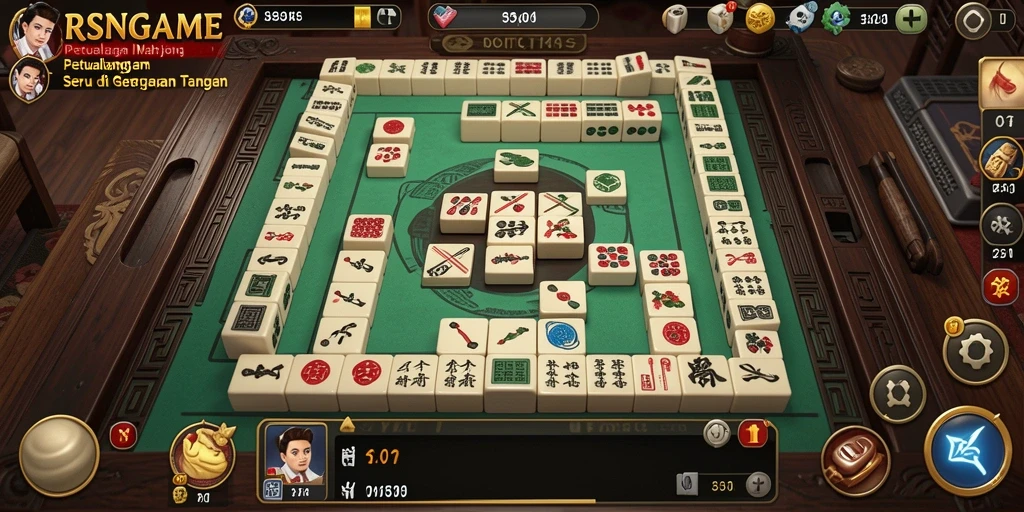 Tampilan gameplay seru dalam permainan Mahjong RSNGAME.