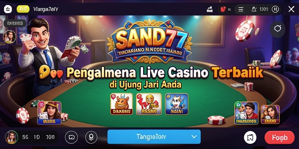 Tampilan gameplay Live Casino yang mengesankan di SAND77.
