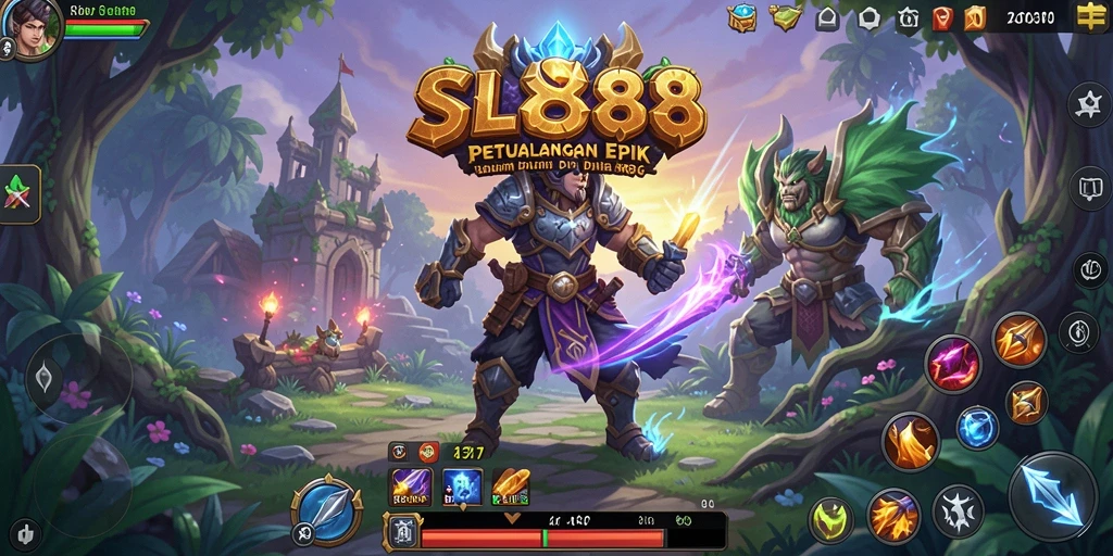 Tampilan grafis menakjubkan dalam gameplay petualangan RPG SL888.