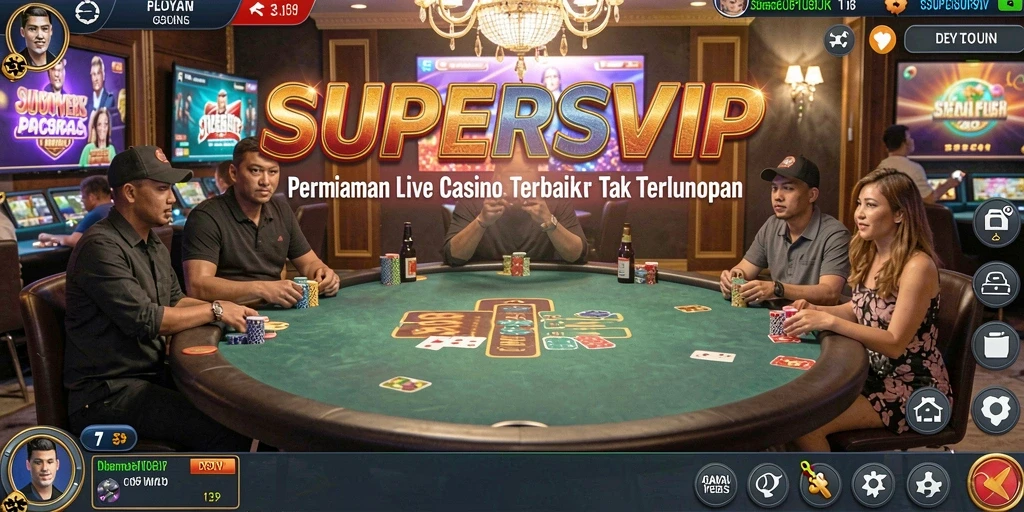 Tampilan gameplay Live Casino yang mendebarkan di SUPERSVIP.
