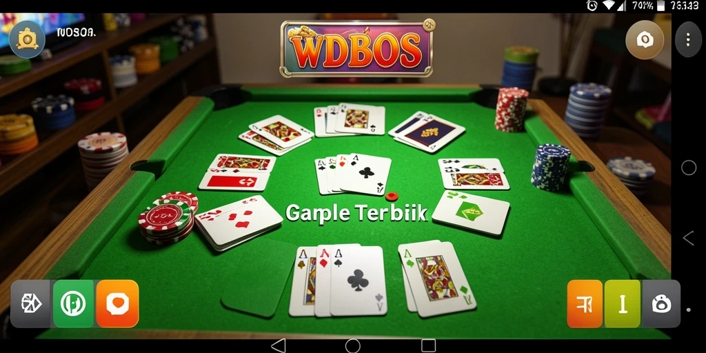 Tampilan gameplay seru dari WDBOS dalam permainan Gaple.